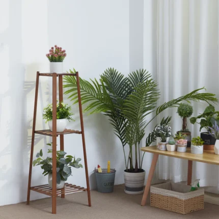 Tall Bamboo Plant Stand, Flowerpot Display Rack